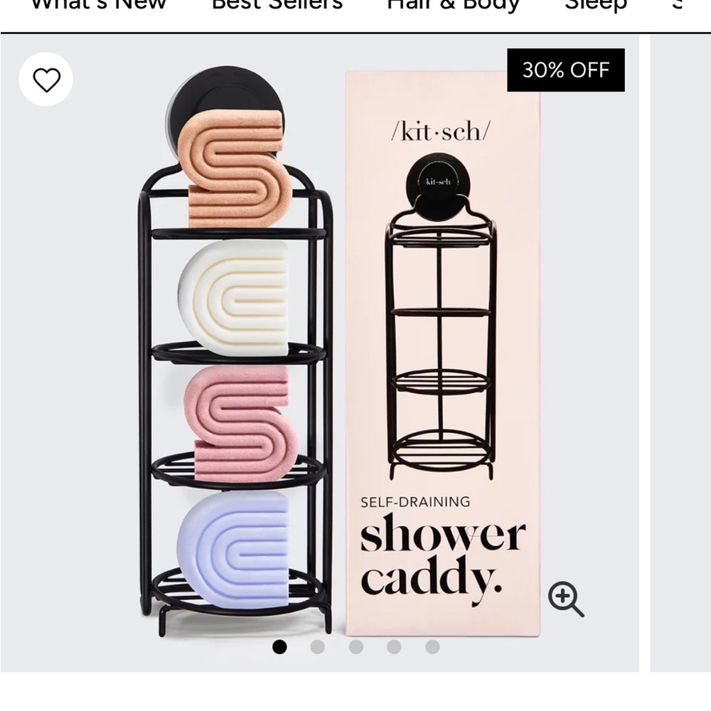Kitsch Black Shower Caddy - Picture 2 of 5